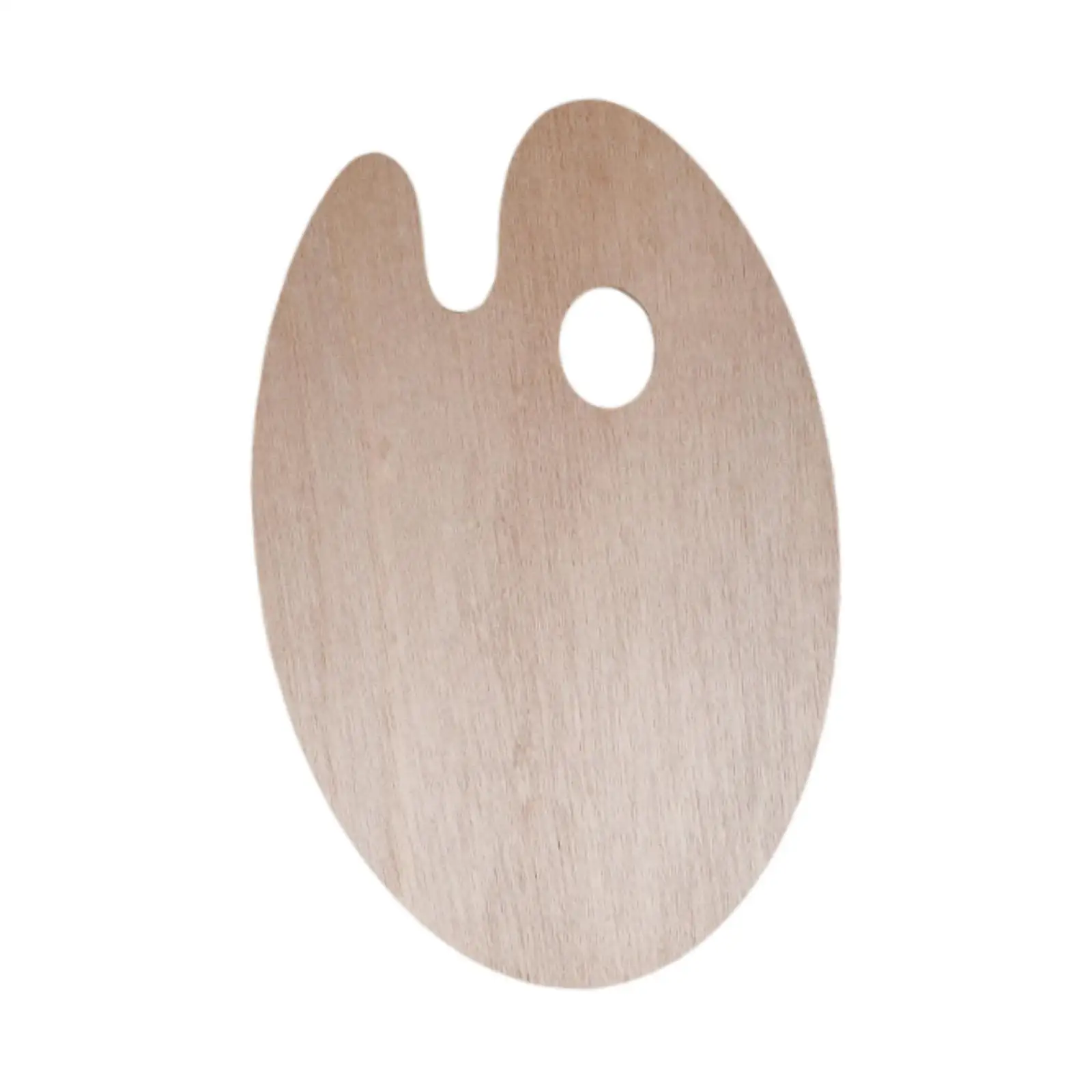 Paleta de pintura de madeira bandeja de pintura prática diy em forma oval bandeja de mistura de cores estudantes professores da escola starter