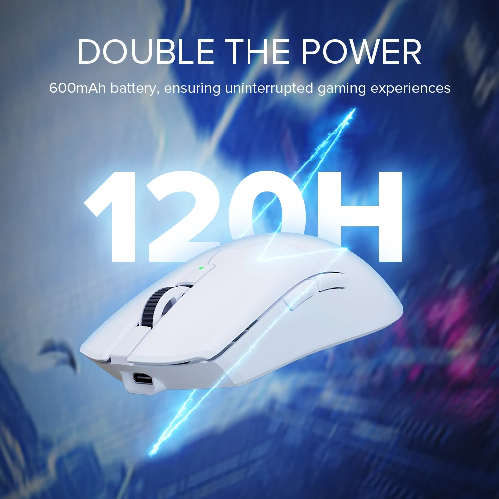 Delux M800ULTRA Gaming Wireless Lightweight Mouse Tri-mode Connection PAW3395 4K 26000DPI Nordic MCU Programmable Macro for PC