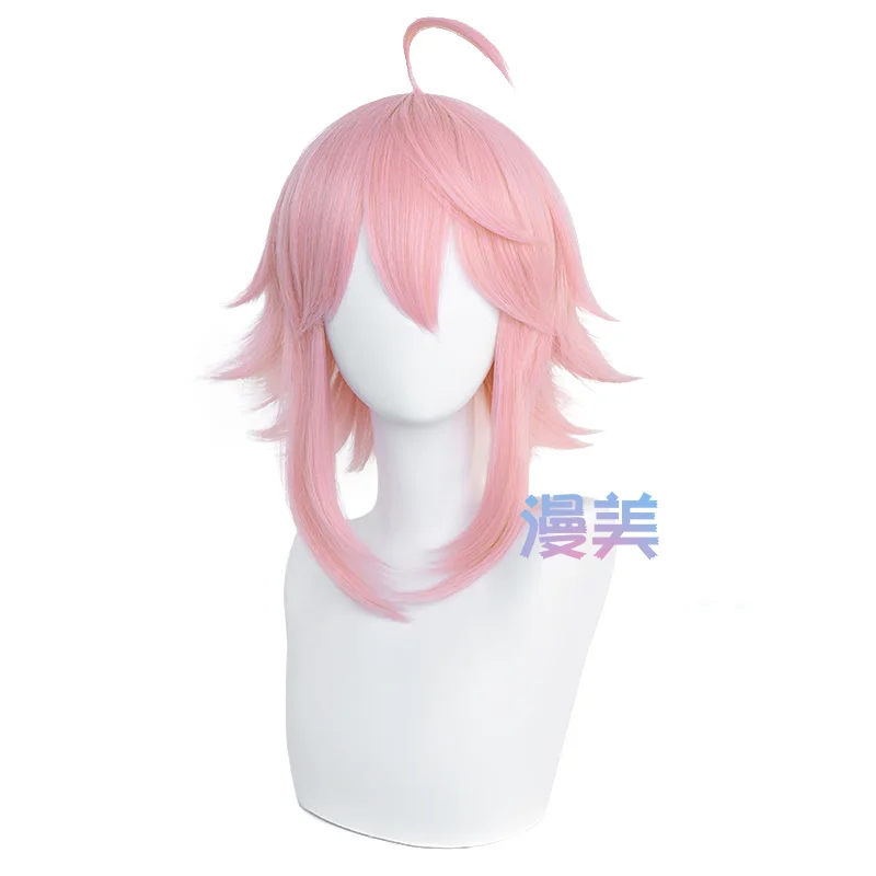 Anime Tori Himemiya Cosplay Perücke 42cm rosa kurze Perücken hitze beständige synthetische Haare simulierte Kopfhaut Perücken für Frauen Halloween