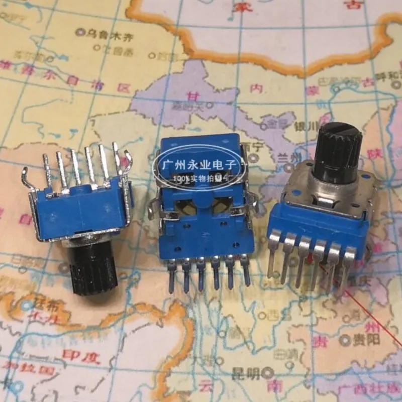 

2 шт., тип RK12, двойной вертикальный однорядный, 6 футов, B100K B104, длина вала 8 мм, усилитель мощности, потенциометр громкости звука