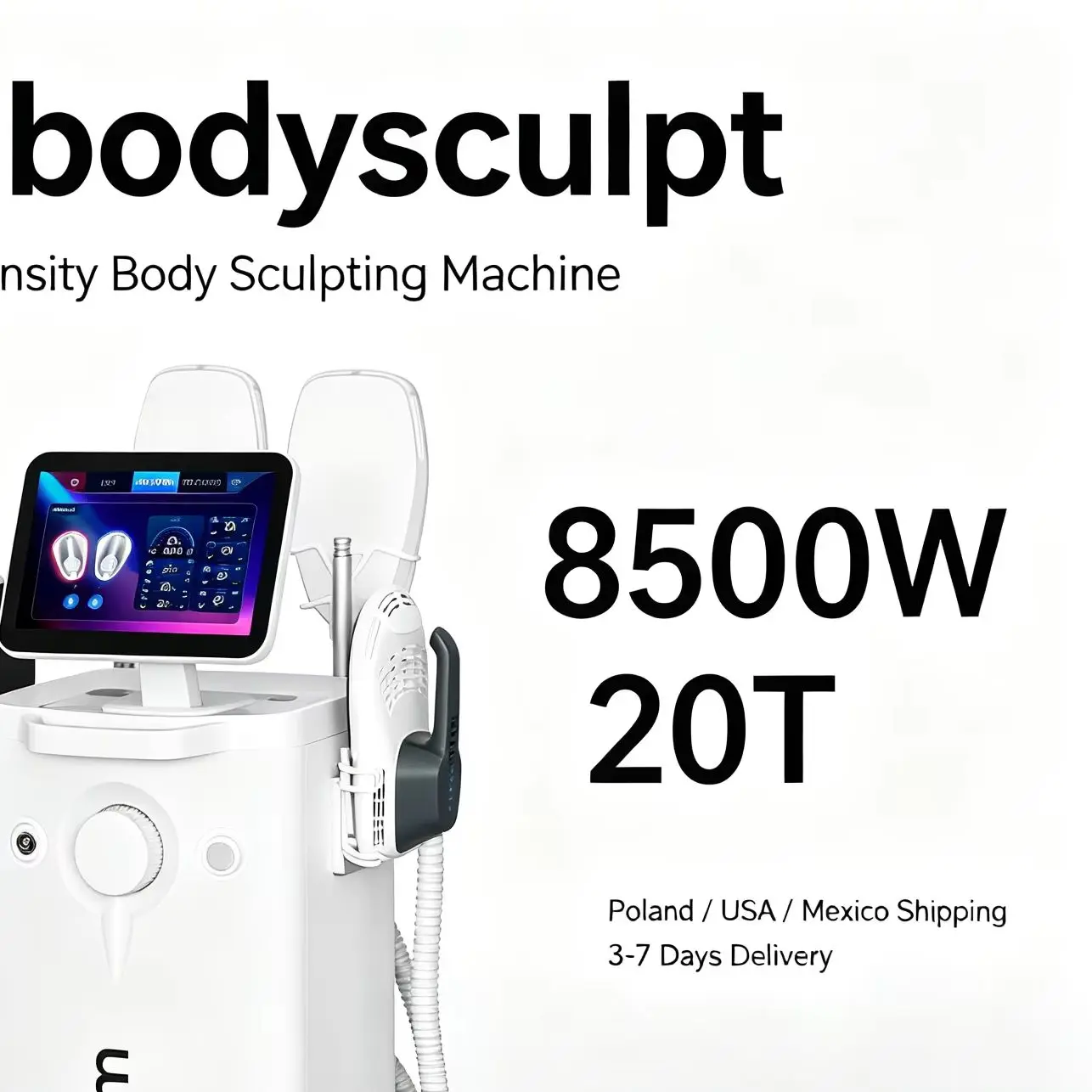 MYOslim HI‑EMT Body Sculpt Machine 8500W 20T Muscle Building Body Contouring Skin Firming Salon Beauty Equipment