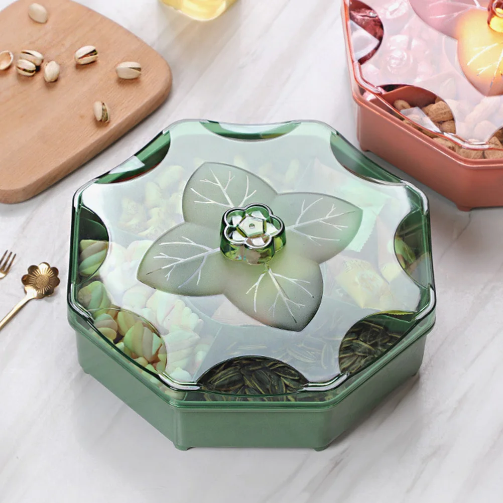 

Attractive Snack Box Lidded Dried Fruit Desktop Box Candy Container Easy Wipe Clean Functional Design Dry Fruit Tray