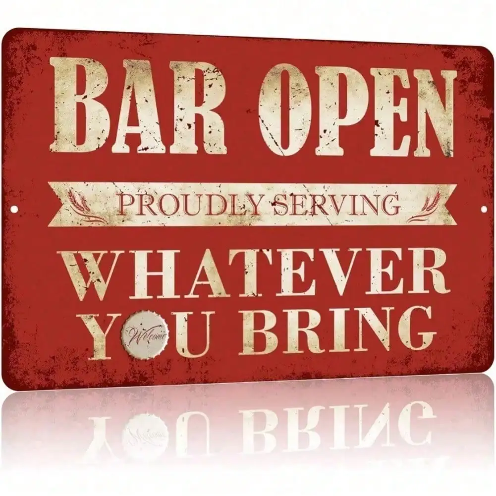 Vintage Funny Bar Sign Metal Wall Decor For Home Bar Man Cave House Gift