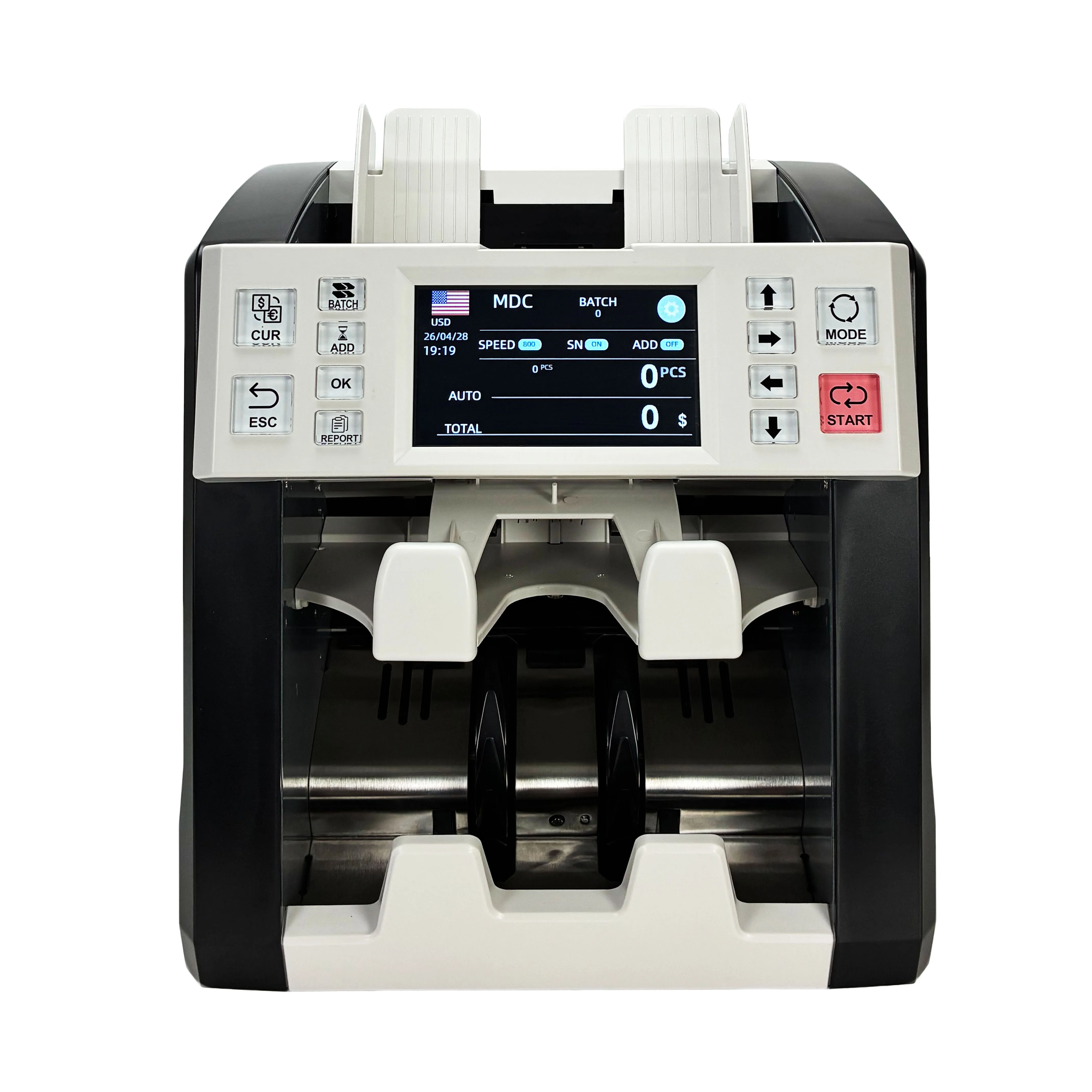 XD-810 TWO Pocket Bank Use Dual CIS Money Bill Counter High Speed Currency Cash Sorting Business Counting Mix Value Machine
