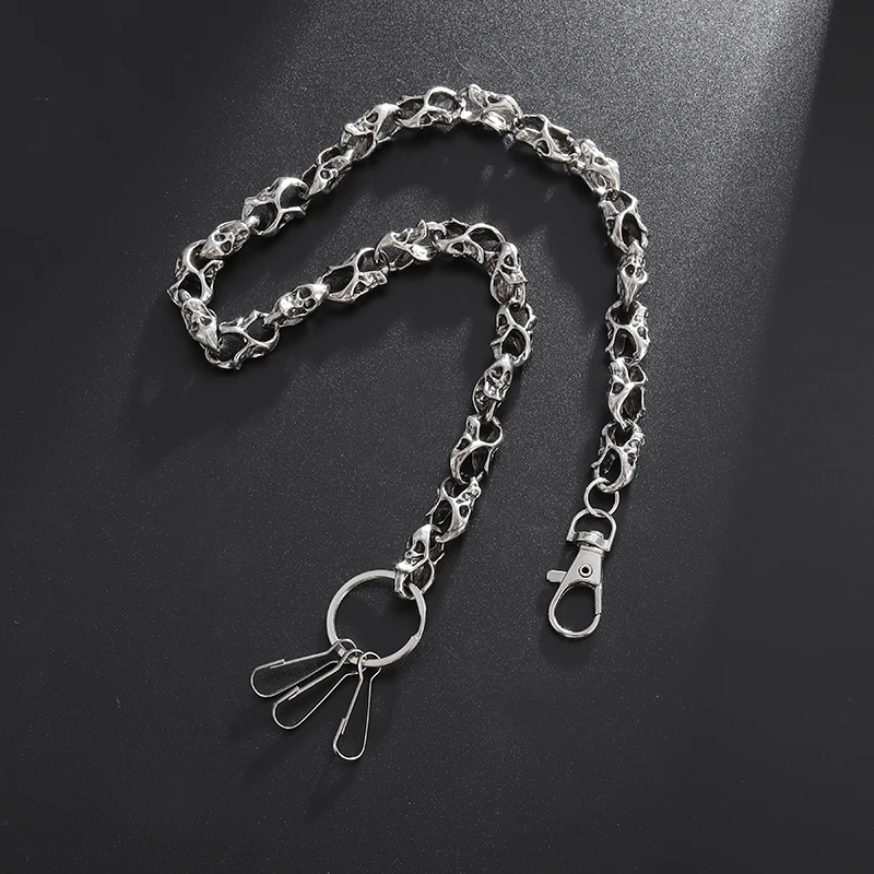 Personality Punk Cool Skull Pants Chain Keychain Waist Chain Men\\\\\\\\\\\\\'s Motorcycle Biker Rider Hip Hop Rock Jewelry Accessories