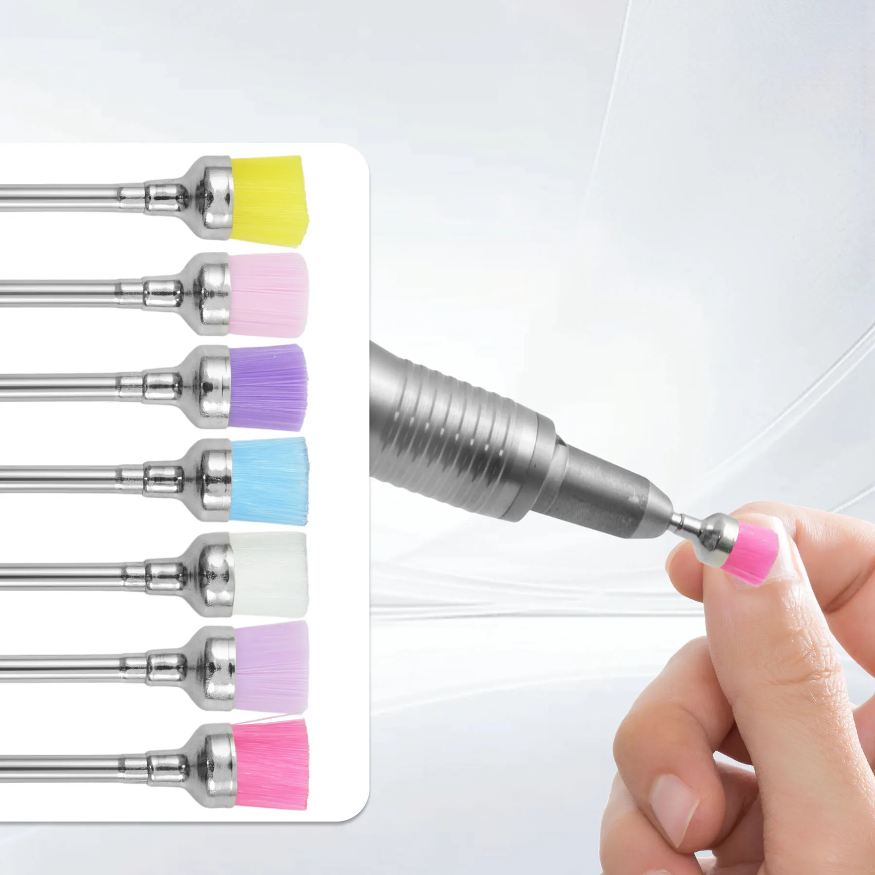 7 Pcs Nail Drill Cleaning Brush Set, Nail Dust Removal Cleaning Tool, Electric Nail File Milling Cutter Manicure Tool