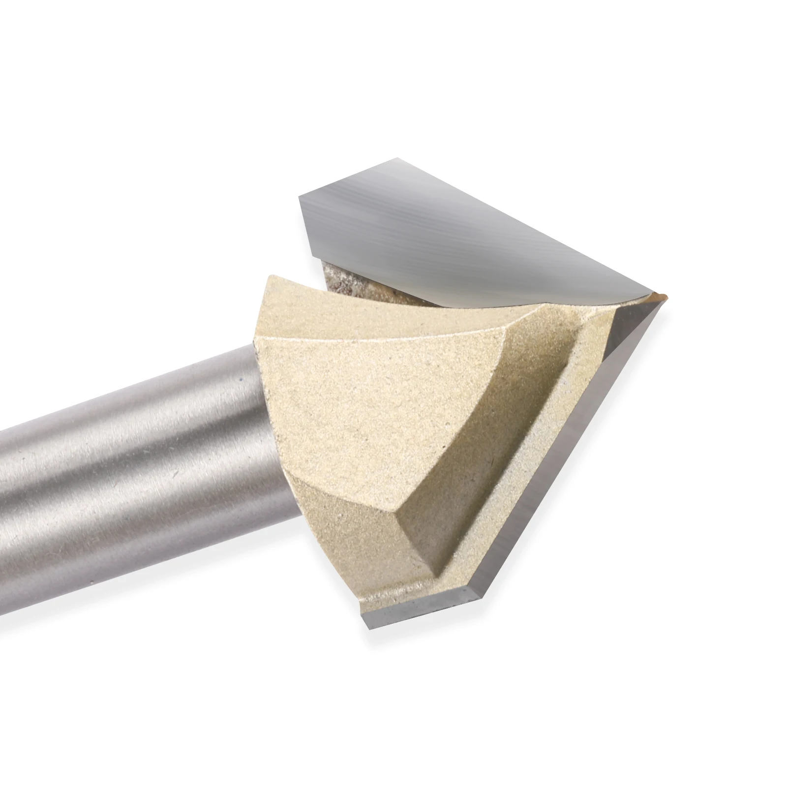 TIDEWAY 6/6.35/12.7mm V Bit CNC Solid Carbide tungsteno Steel Router Bit 3D Wood MDF End Mill 60 90 120 150 gradi