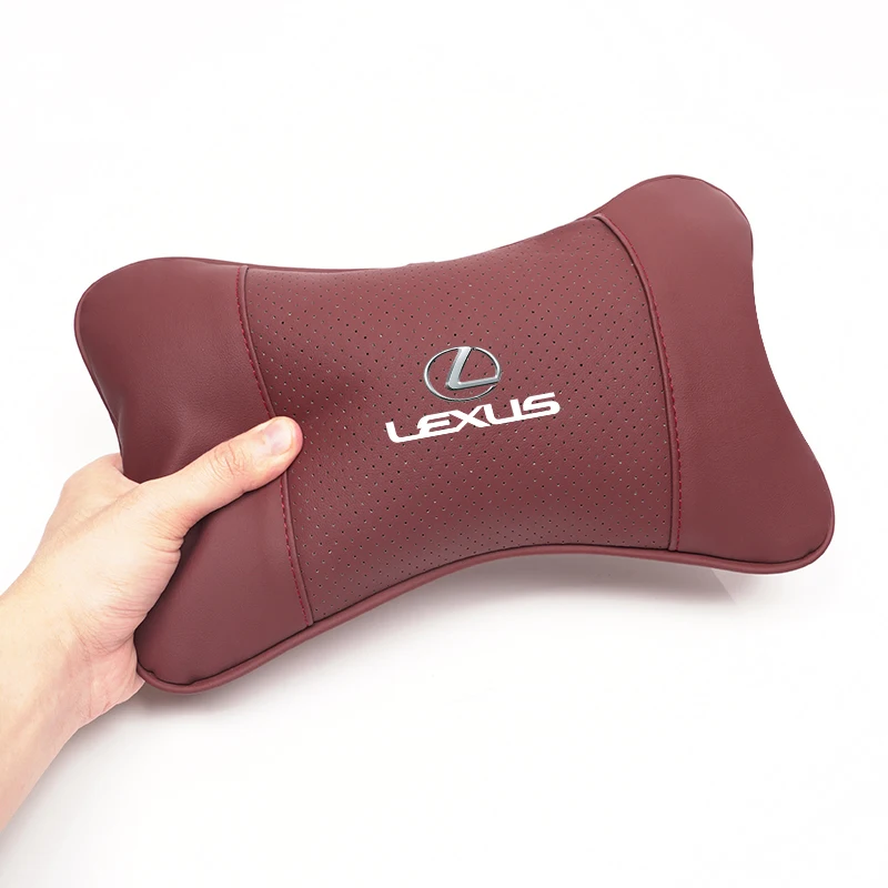 سيارة مسند الرأس بالمقعد وسادة الرقبة الجلدية لكزس RX330 IS250 Ct200h ES300h RX350 GS300 IS300h NX300h RX400h ES350 اكسسوارات السيارات #4