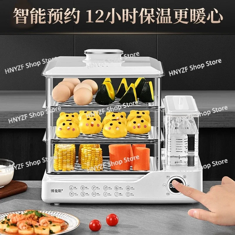 Electric steamer Multi-layer appointment timing Household large-capacity vegetable steamer, fish steamer Electric steamer