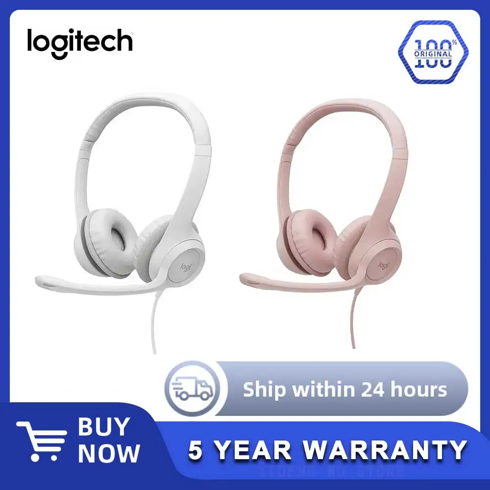 Logitech H390 USB Wired Earphones  Stereo Headphones with Noise-Cancelling Microphone For PC/Mac/Laptop  headphones