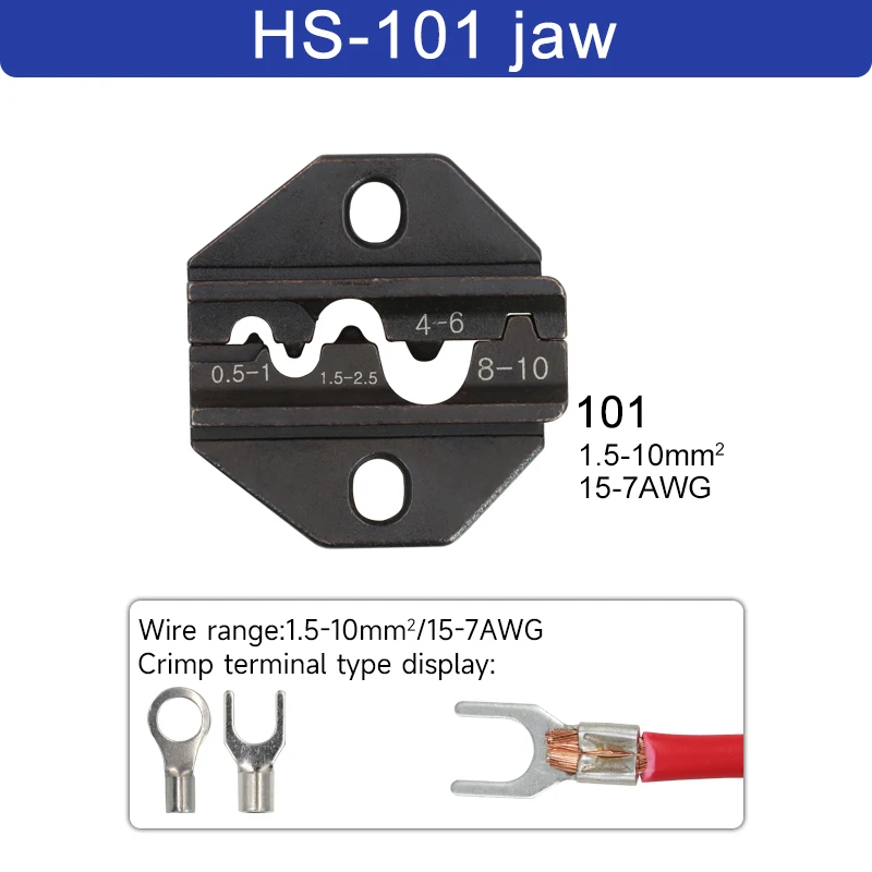 1 Stück HS Crimpzange für 230mm Zangen, Feder- und Crimpkappen-Anschlüsse HS-03BC/2546B/103/101 Hochhärte-Zangenwerkzeug