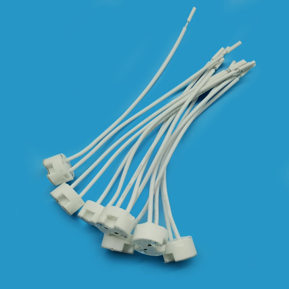 

MR16 MR11 GU5.3 G4 Патрон лампы Цоколь лампы с проводом Керамический галогенный разъем Керамический разъем 12 В - 220 В Светодиодный светильник