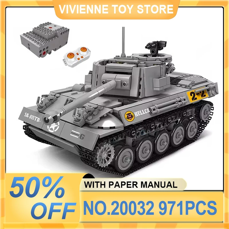 

IN STOCK Mould King 20032 Tank Destroyer Model Building Blocks Educational Bricks Creative DIY Toys Christmas Birthday Gifts