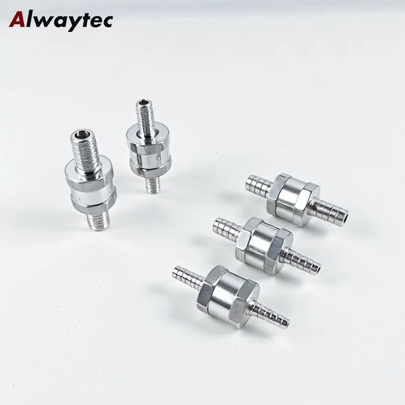 

Fuel Non Return Check Valve 6 8 10 12 14 16mm Aluminium Alloy Petrol Diesel Water Fuel Line for Peugeot Renault Vehicles