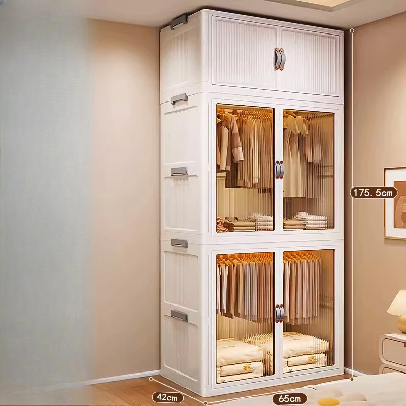 Semplice armadio per la casa, vestiti, trapunta, armadio, piccolo armadio, camera da letto per bambini, casa in affitto pieghevole