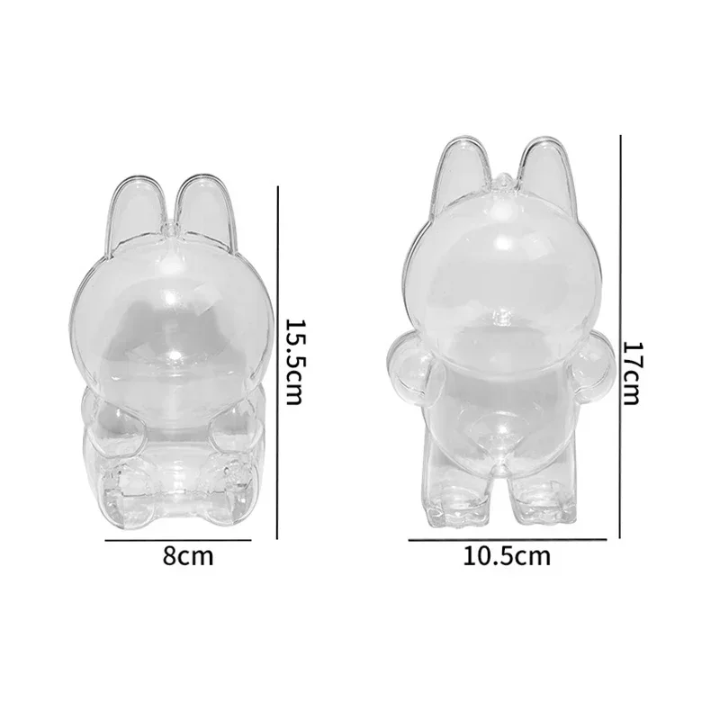 حافظة أكريليك شفافة لدمية لابوبو V1 V2 صندوق منظم العرض حقيبة تخزين مقاومة للغبار لملحقات ألعاب قزم المقتنيات