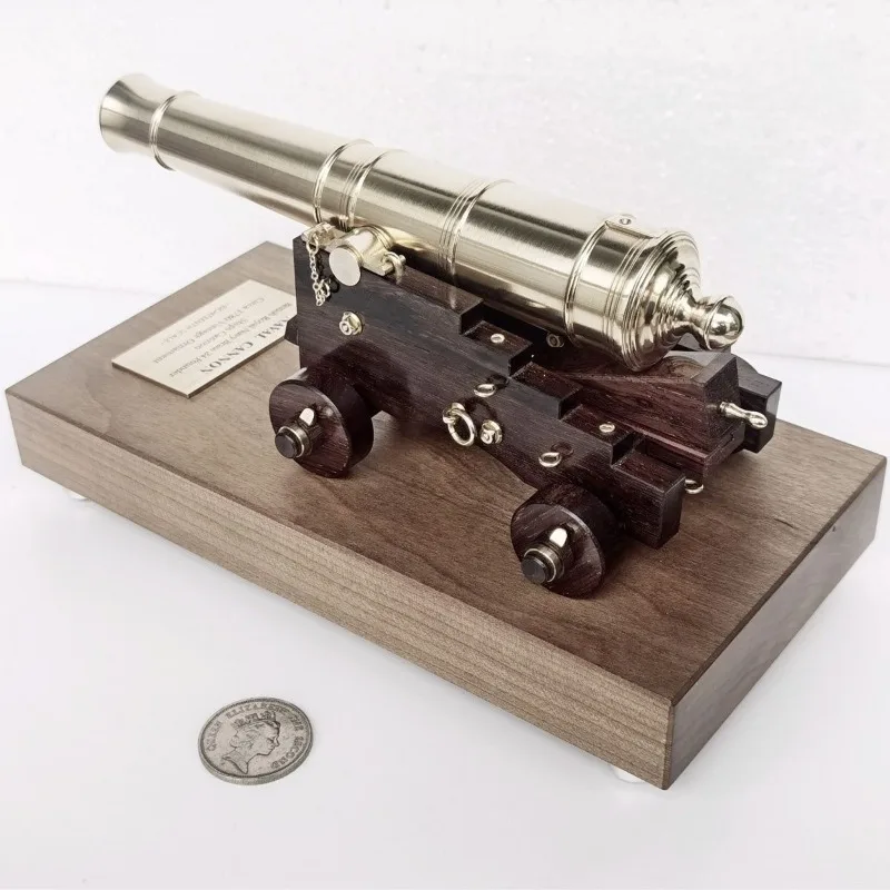 European retro brass ancient gun ornament, classical naval gun soft decoration, safety copper gun, mortise and tenon structure