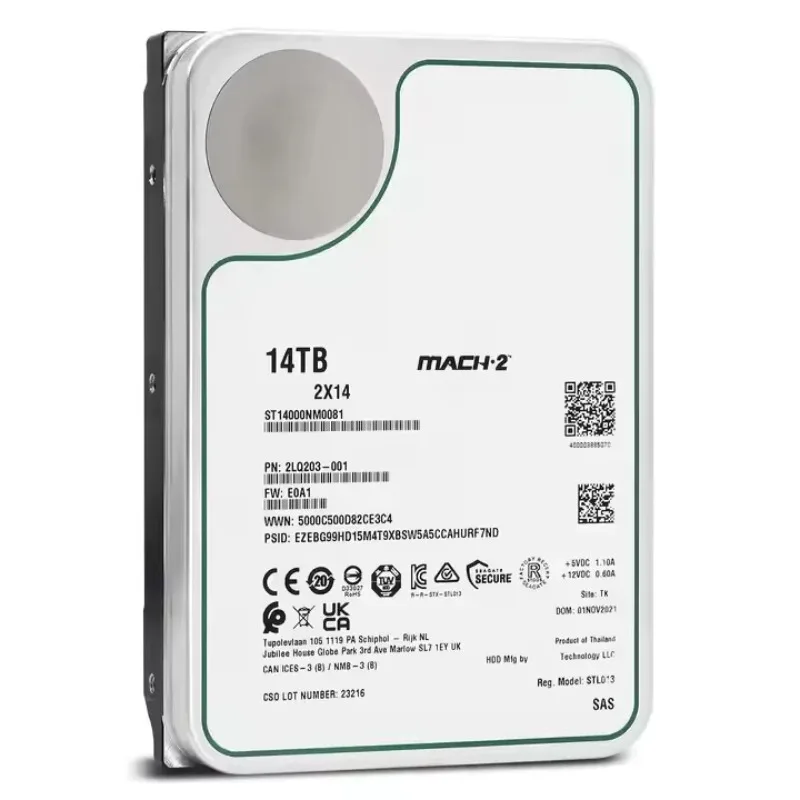 2pcsBest Price Exos X14 St14000Nm0001 Exos X14 14Tb 700Rpm Sas 1Gbps 3.5-Inch Hard Drive Hdd