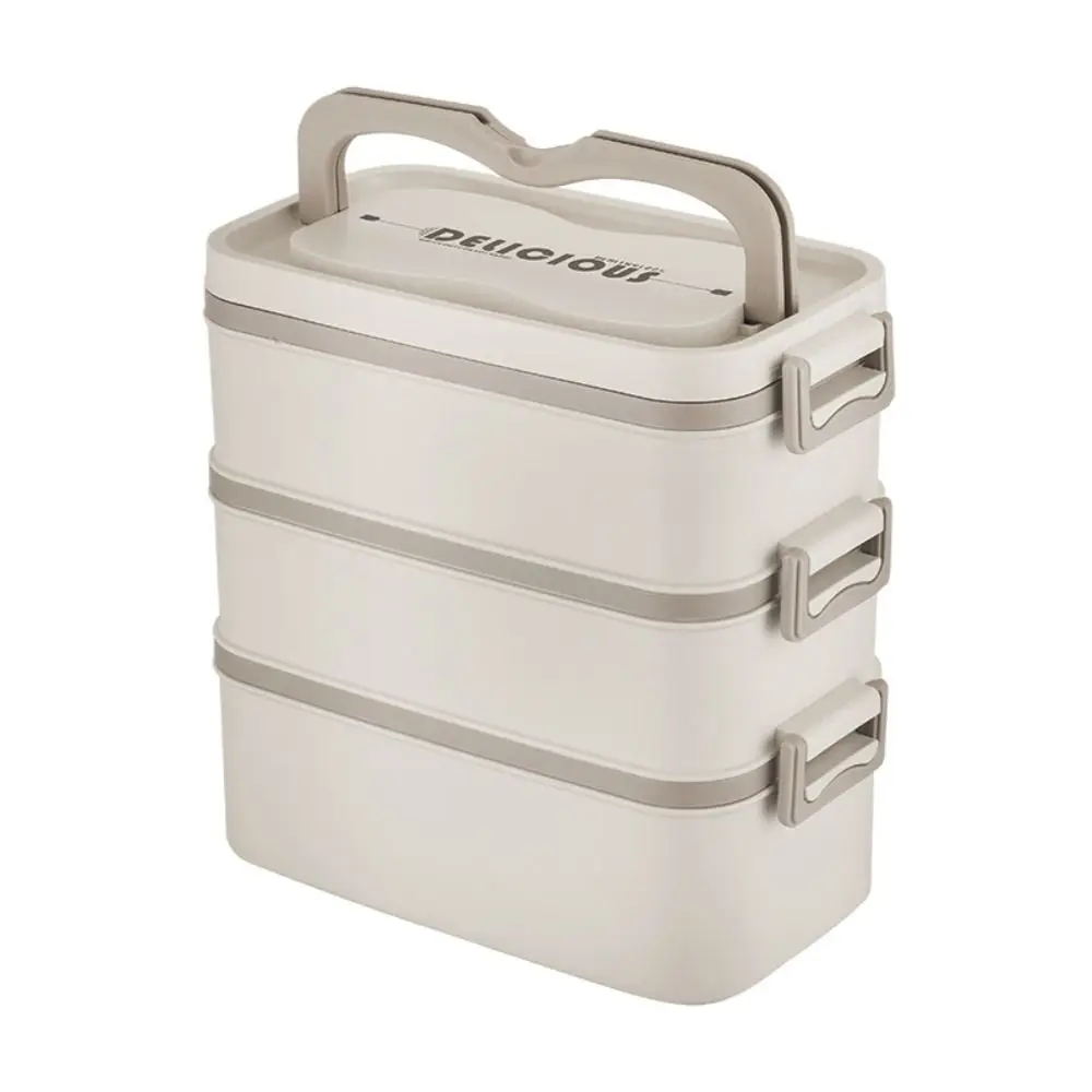 

2/3 Layers Stainless Steel Lunch Box SUS304 Insulated Multi Layer Lunch Box Large Capacity Stackable