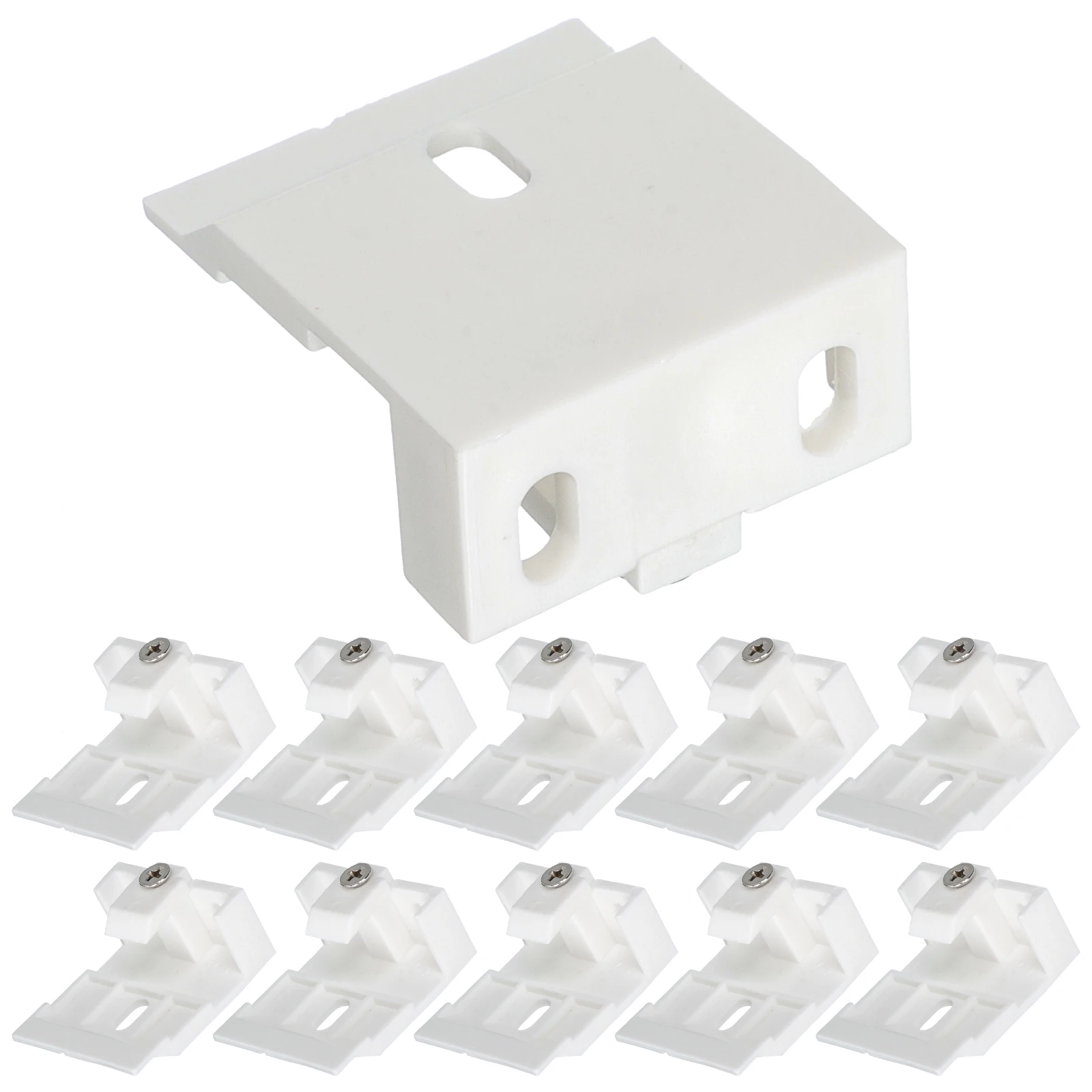 

10pcs Blind Support Frame Strong Clamping Force Curtain Brackets Plastic Metal Material Wall Mounted Shades Holders Window