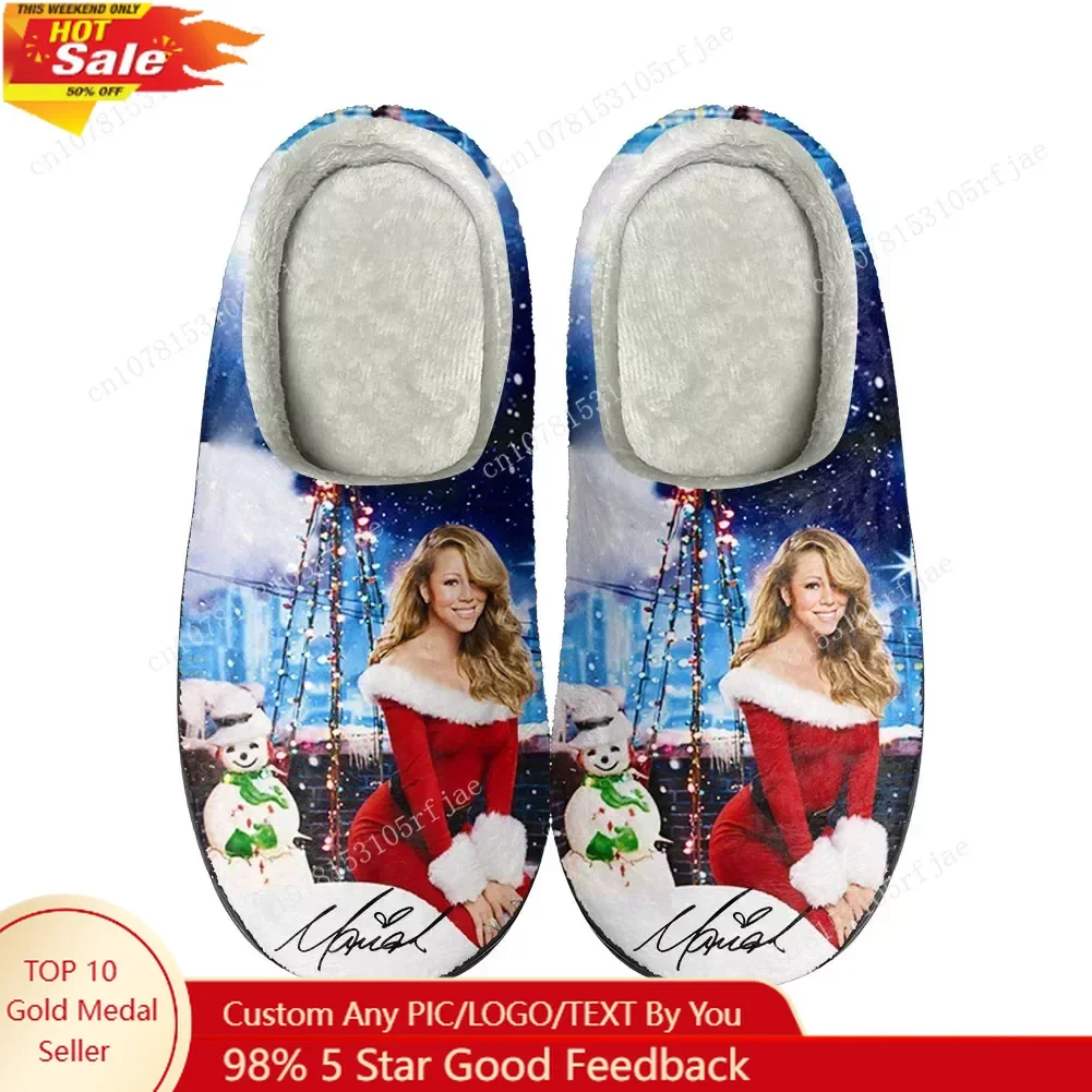 

Mariah Carey Home Cotton Slippers Mens Womens Youth Boy Girl Plush Bedroom Keep Warm Shoes Custom Thermal Slipper