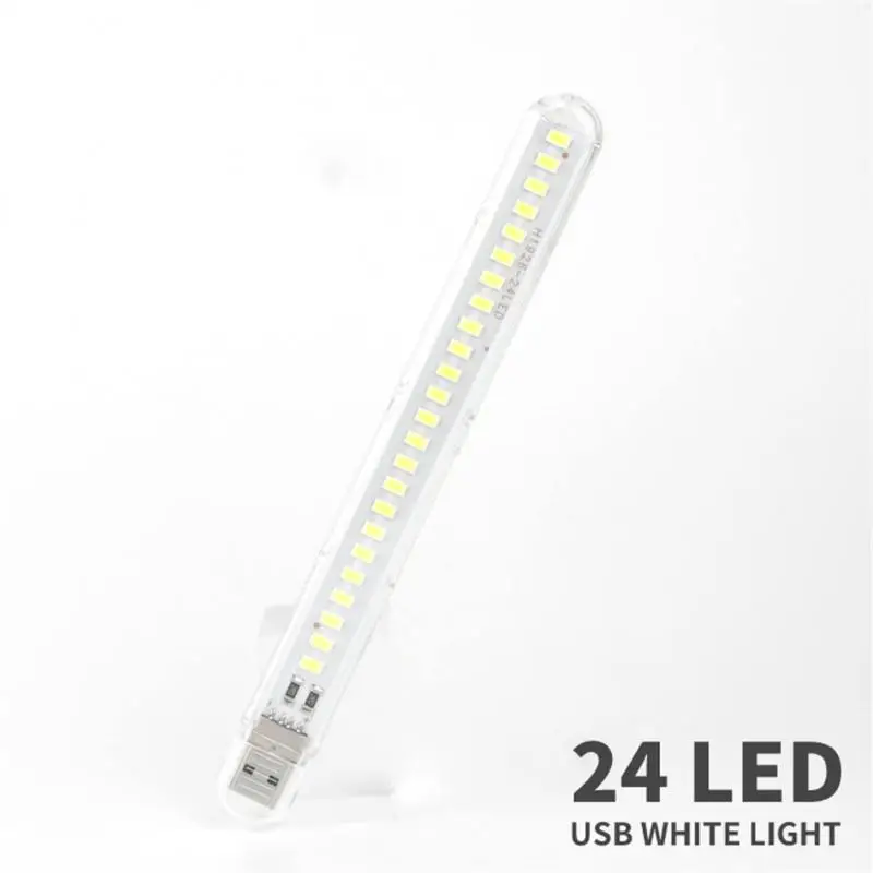 مصباح USB LED صغير محمول ، فائق السطوع ، أبيض ، دافئ ، صغير ، كمبيوتر ، طاقة متنقلة ، أدوات خارجية ، DC5V ، 24 LEDs