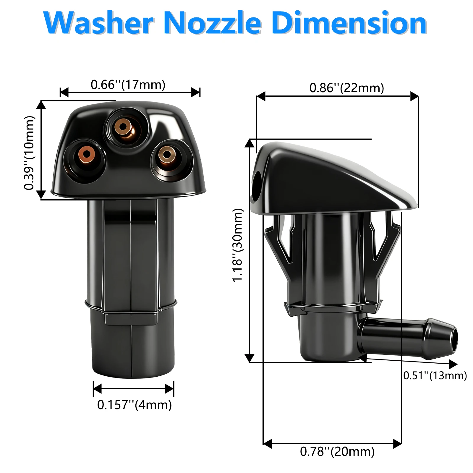 Erick\'s Wiper 2Pcs/lot Front Windshield Wiper Washer Jet Nozzle For KIA Sportage MK2 Spectra Spectra5 OE# 986302E100