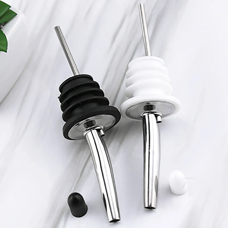 Wine Pourer Cocktail Shaker Bottle Stopper 304 Stainless Steel Wine Spout For Olive Oil Pourer Dispenser Spout Bar Accessories