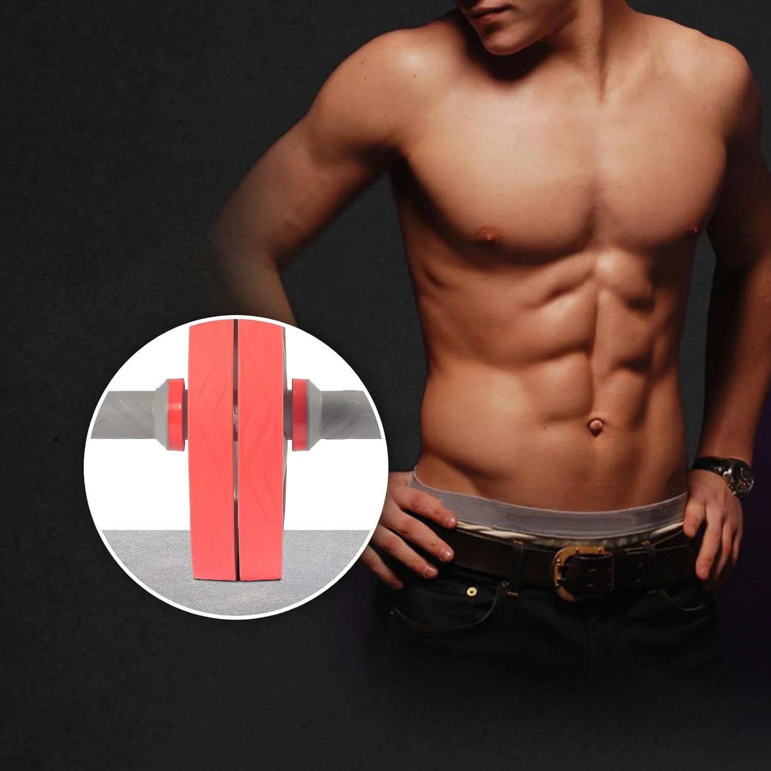 عجلة أسطوانية محسنة لتمارين البطن المكثف في المنزل - تدريب القوة الأساسية مع نوعين من المقاومة - البطن المتقدم