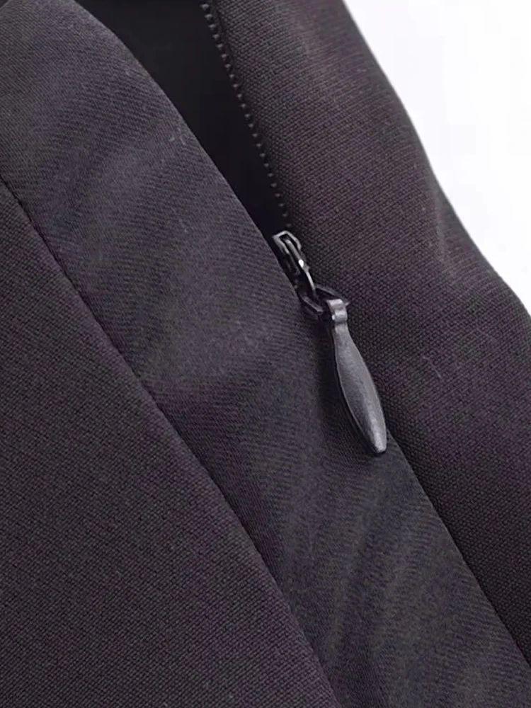Kaopu-女性用のストラップレスショートスカート,ジッパーとサイドバックル付きの短いハイウエストスカート,2個セット