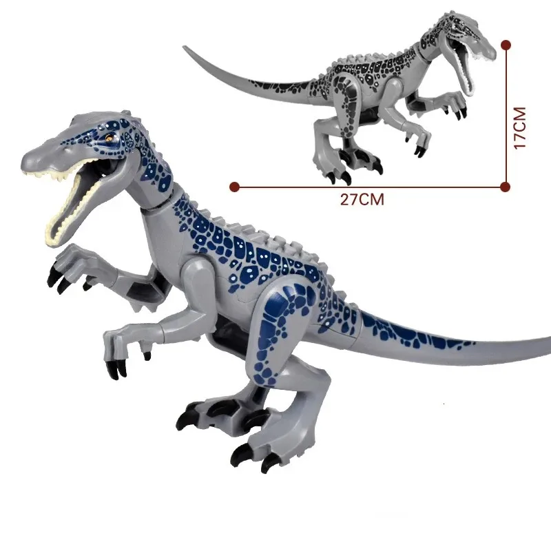 Jurassic Dino World Grote Dinosaurusfiguren Bouwstenen Velociraptor T-Rex Triceratops Indominus Rex Speelgoed voor Kinderen