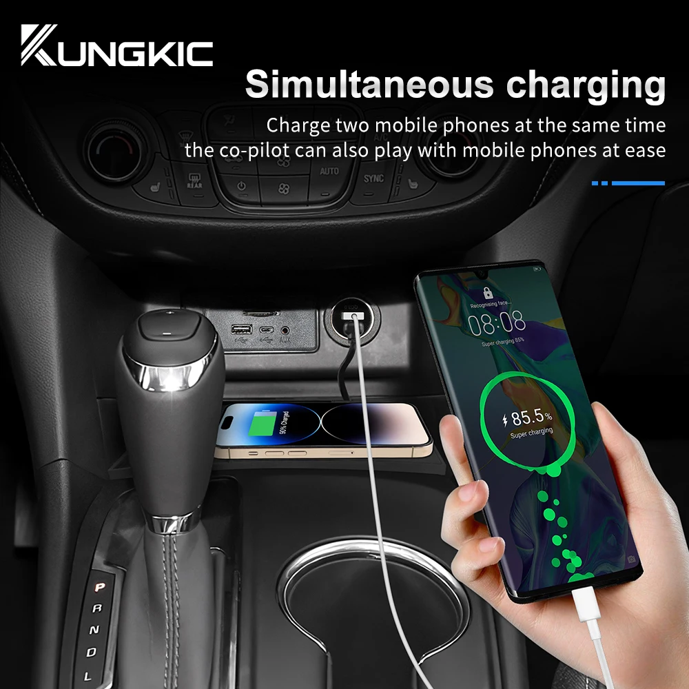 for Chevrolet Equinox 2018 2019 2020 2021 2022 2023 15W Mobile Phone Fast Charging Car Wireless Holder Charger Board