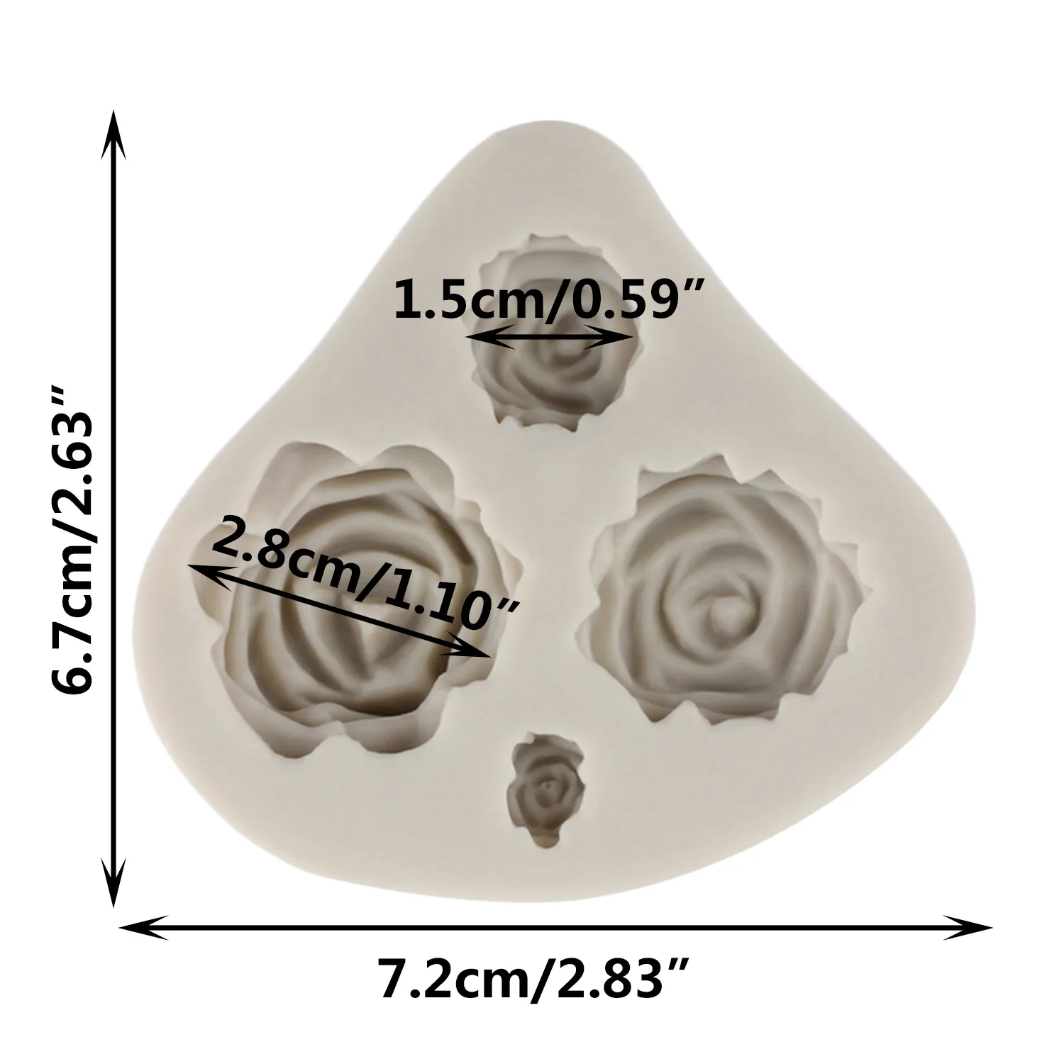 Four Rose Flower Silicone Mold Wedding Fondant Cake Decorating Tools Cupcake Topper Molds DIY Candy Chocolate Gumpaste Moulds