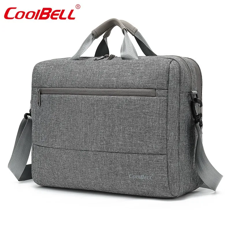 Bolso impermeable de doble capa para ordenador portátil de negocios, bandolera anticaída de un solo hombro para hombre, Bolsa protectora para ordenador portátil