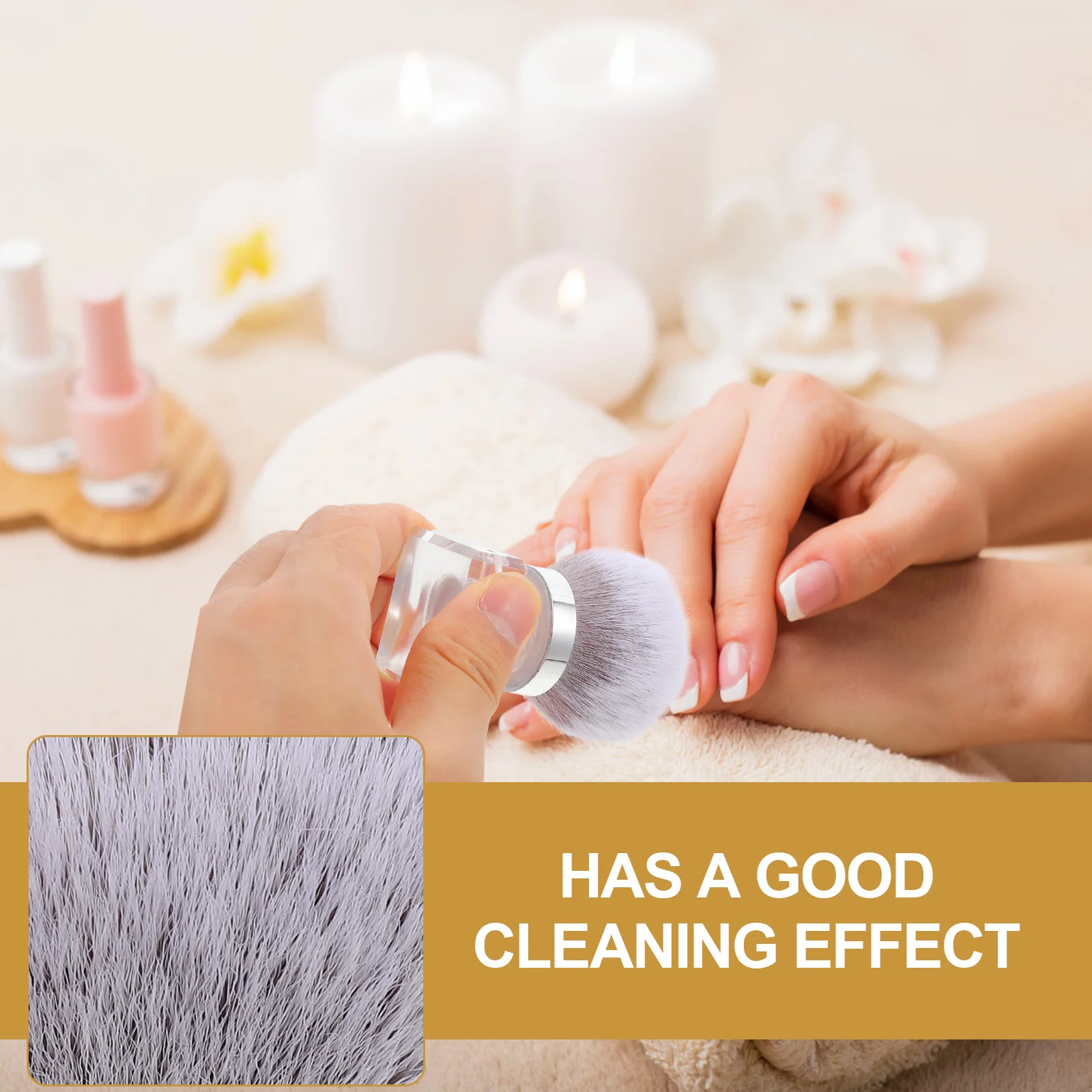 

Эффективная кисть для удаления пыли с ногтей Компактный инструмент для макияжа с пудрой для маникюра и нанесения румян Многоразовый небольшой дизайн для путешествий