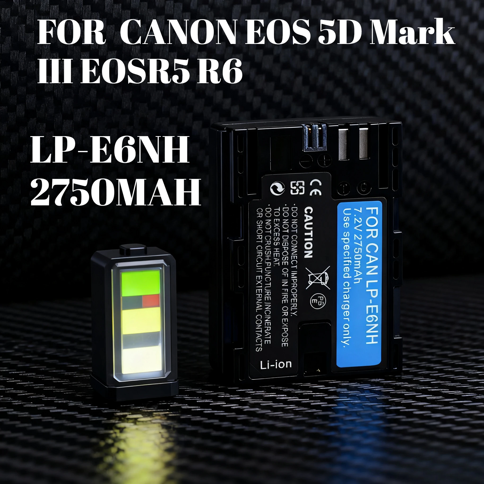 

Новый обновленный аккумулятор LP-E6NH для Canon EOS R5 R6 5D Mark III 2750 мАч для длительной съемки и высокоскоростного непрерывного режима