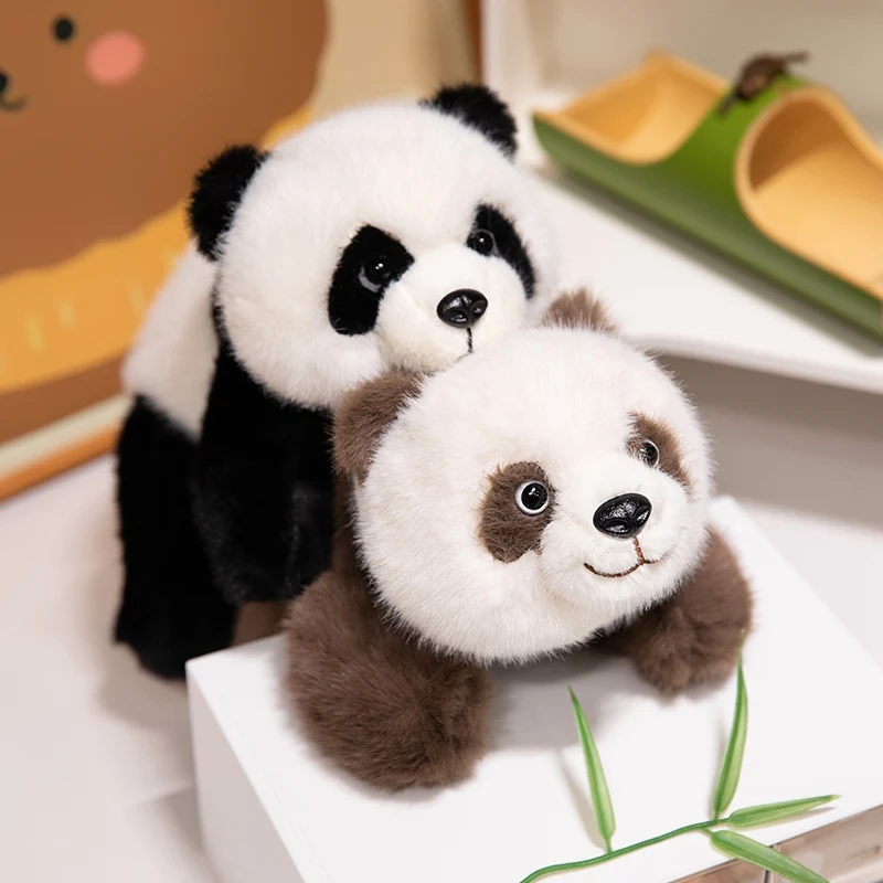 Real Life Baby Panda Plush Doll HuaHua Weighted Particles Stuffed Toys Simulation Animal Bear Room Decor Pillow Christmas Gifts