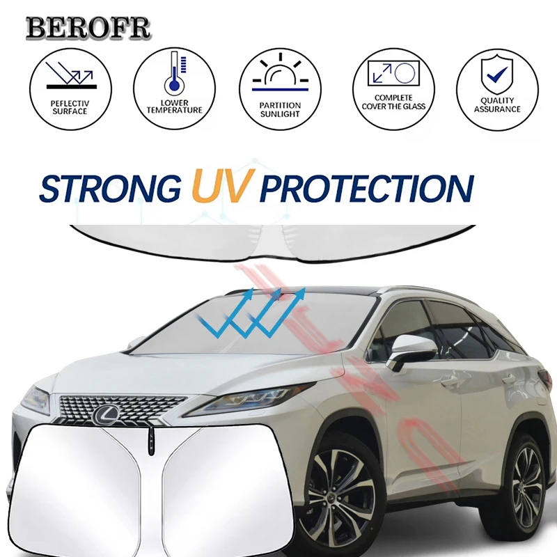 For 2016-2024 Lexus RX350 RX350L RX450h Front Windshield Sun Shade UV Block Cover