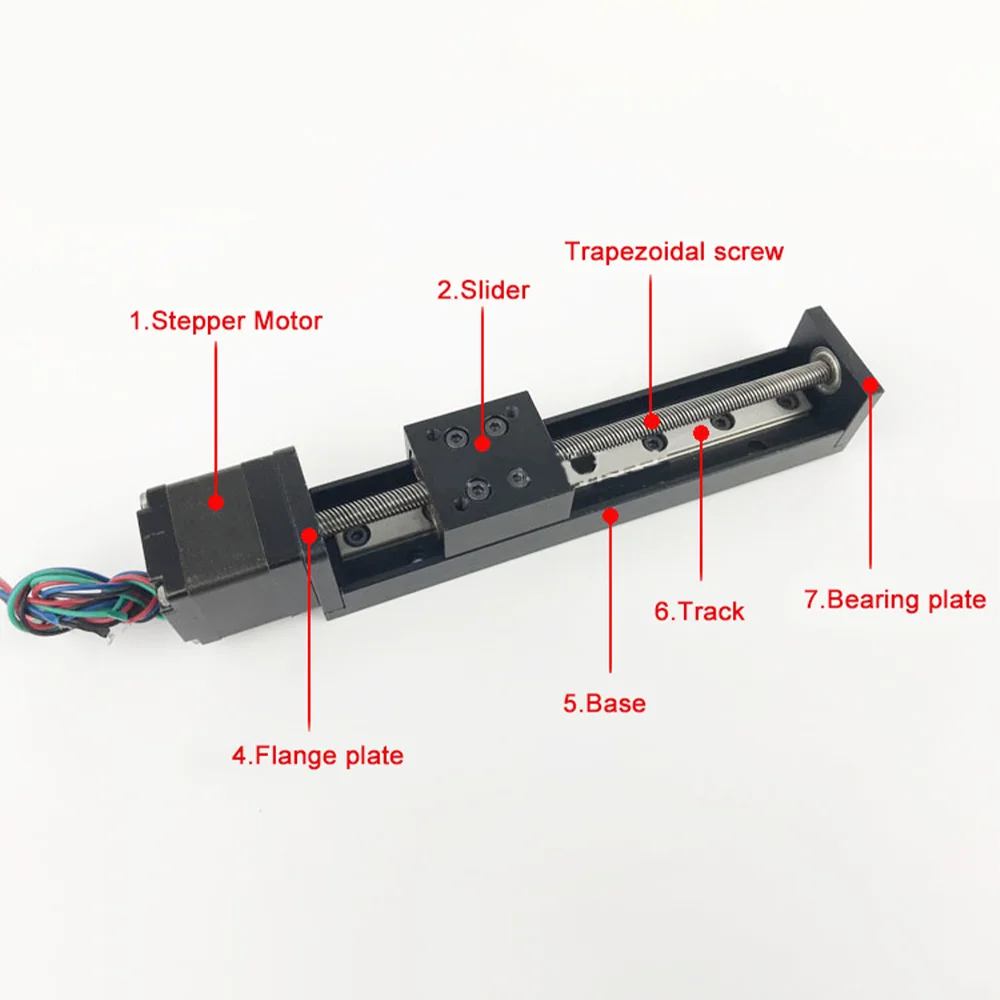 hanpose HPB-006 Linear Stepper Motor Guide Rail Sliding Table T-Shaped Lead Screw Linear Rail Electric Sliding Module
