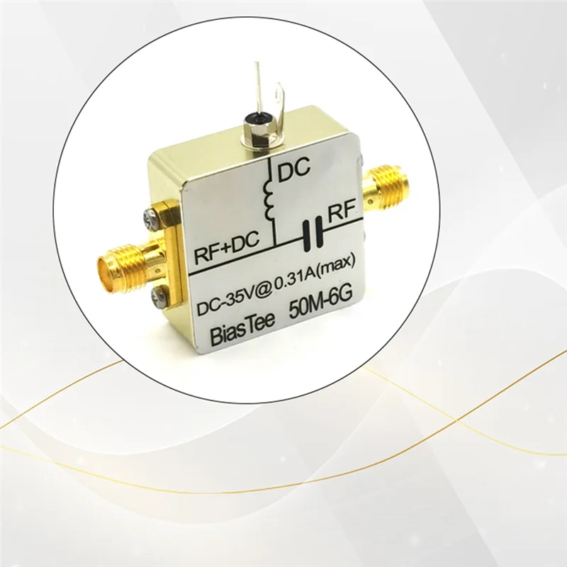 Well Made-50M-6Ghz التحيز المحملة RF تغذية Biaser محوري تغذية Biastee صندوق لراديو HAM SDR هوائي الطيف محلل مصدر الإشارة