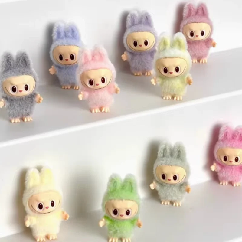 3cm Mini Labubu Standing And Sitting Posture Doll Cute Toy Desktop Decoration Model Ornaments Christmas Gifts Randomly Send image 3