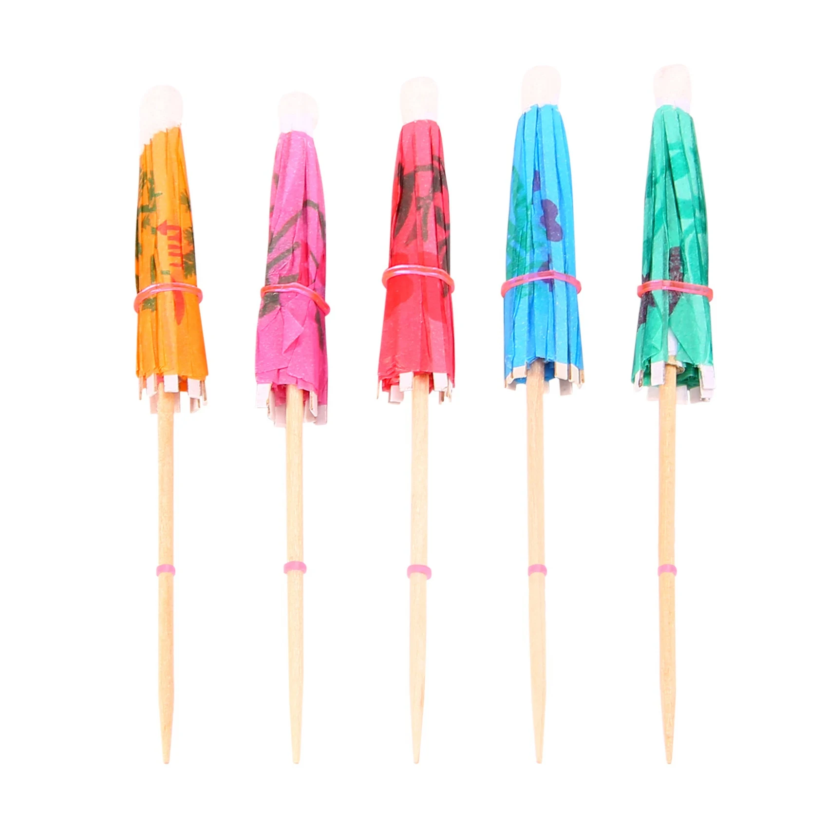 Prod 100 Cocktailparaplu's van gemengd papier Parasols voor accessoires voor tropische dranken op feestjes