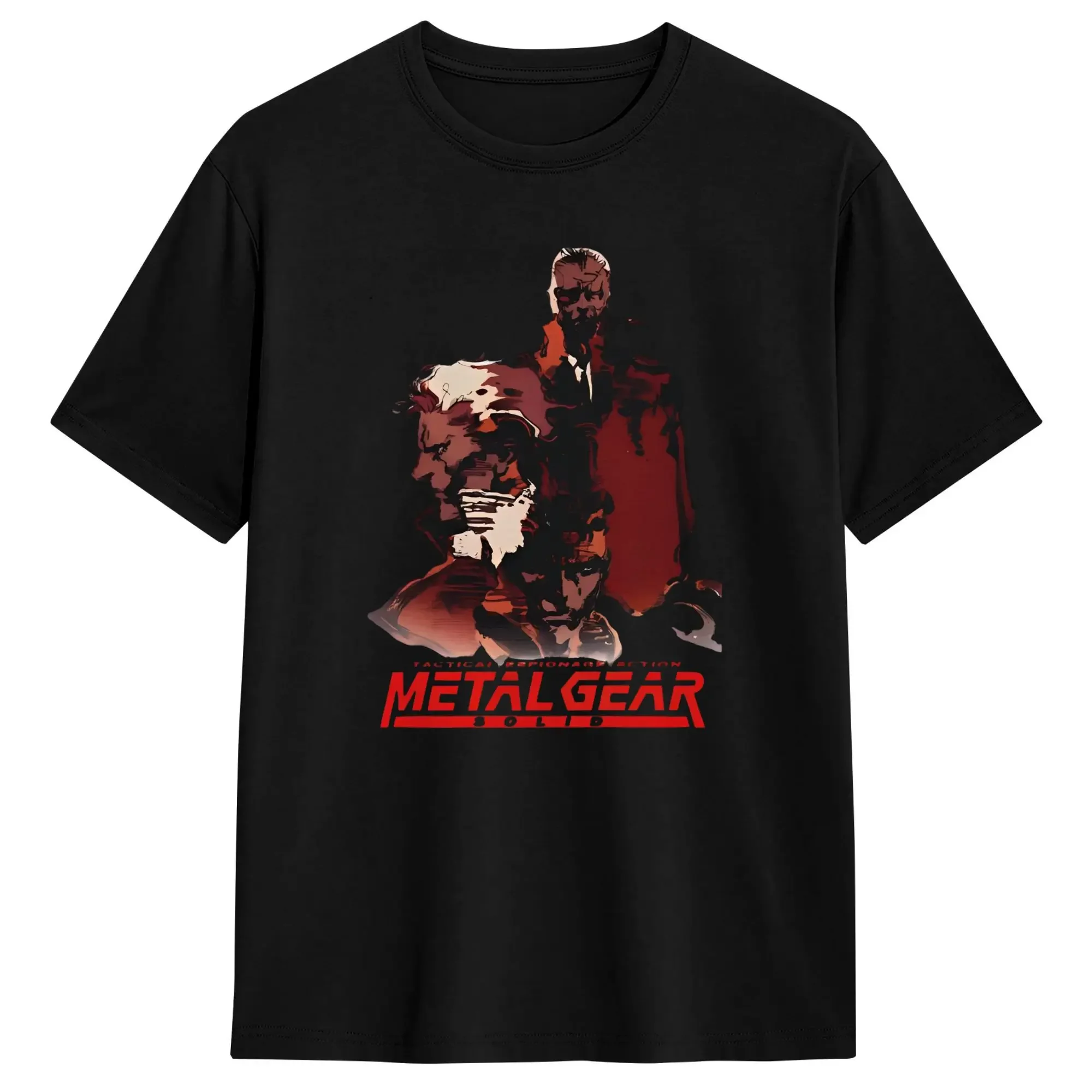 Metal Gear Solid Game MGS Gaming T Shirt Summer T-Shirts Men 100% Cotton O Neck Oversize Clothing Short Sleeve Streetwear Tops