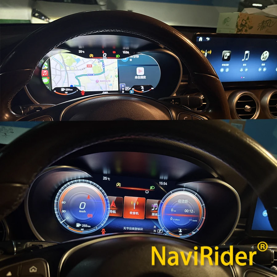 

Для Mercedes-Benz GLC C-класса 2015-2018: ЖК-панель приборов, виртуальная приборная панель, навигация, часы, спидометр, тахометр