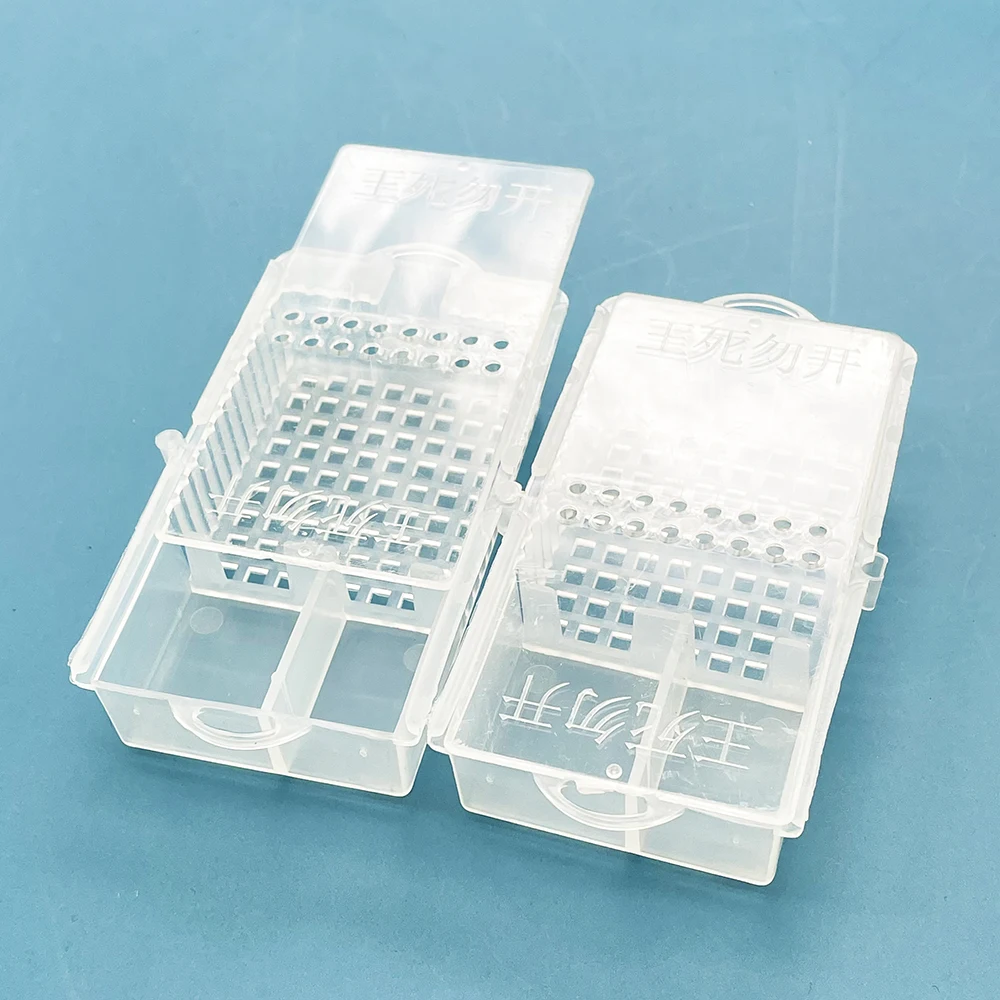 20PCS/35PCS/75PCS Bee Queen Large Space Maill Mailing Cage Postal Shipping Mailer Cage Transport Transparent Plastic