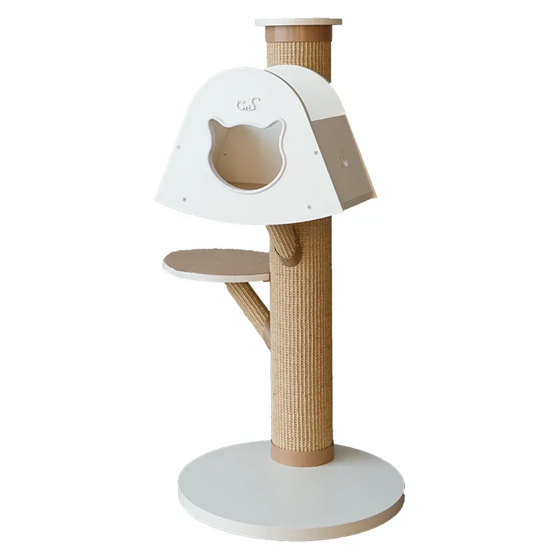 

CatS Small Tree House, Cat Climbing Frame, PVC Pipe Core, Bold Woven Sisal
