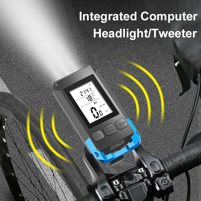 GPS Bike Computer Cycle Wireless Speedometer Bicycle Digital Stopwatch Cycling Computer With Speaker And Light