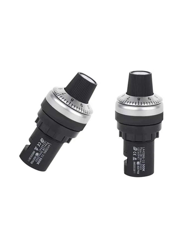 

1pcs Potentiometer frequency converter precision speed regulator 22mm LA42DWQ-22 1K 2K 5K 10K 20K potentiometer cap