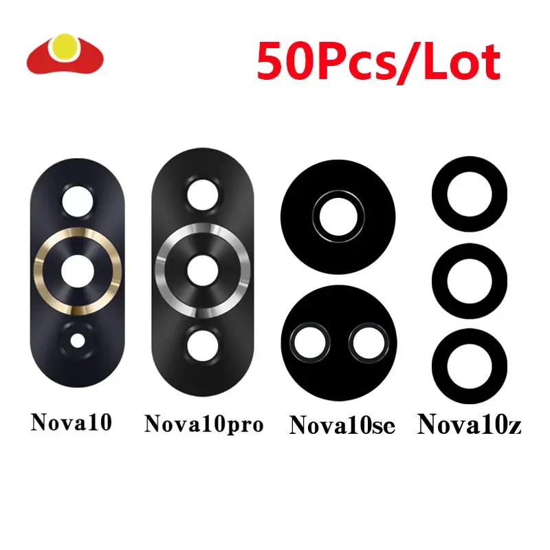 50Pcs Back Rear Camera Glass Lens For Huawei Nova 10 SE Nova 10 Pro 10Z 10 Z Nova 10se With Adhesive Sticker Replacement Parts