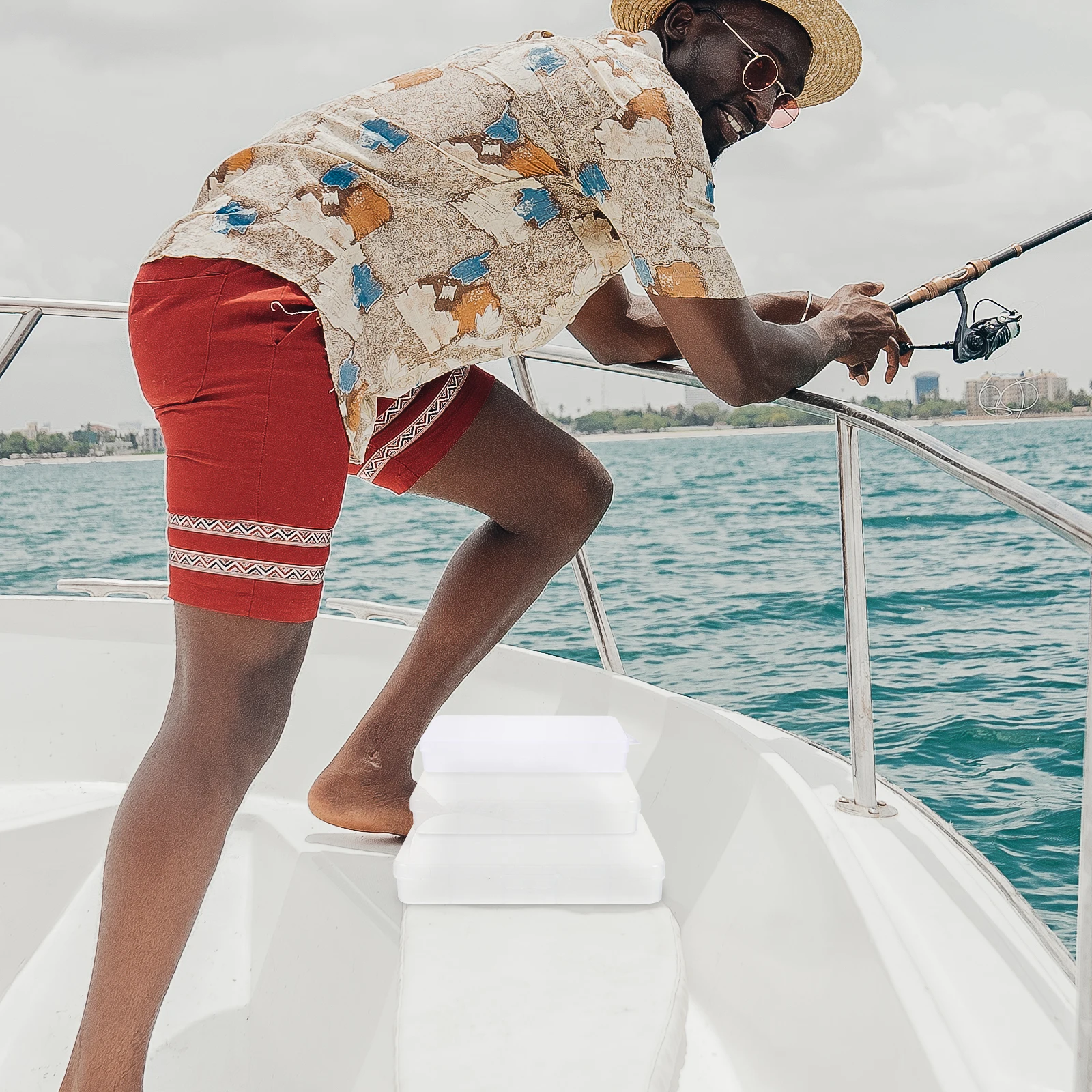 

3 pcs Storage For Fishing Tackle Organizer Bait Container Transparent Separated Cells Portable Lure Hook Holder Large Capacity